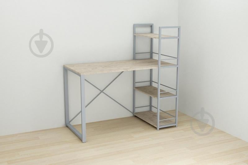Письменный стол Ferrum-decor Конект c этажеркой 75x120x60 см Дуб + серый (XK00194) Письменный стол Ferrum-decor Конект c этажеркой 75x120x60 см Дуб + серый (XK00194)