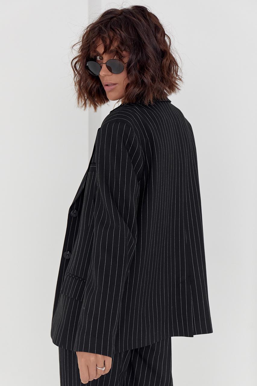 Пиджак на пуговицах XL Черный (11859702) - фото 2 Пиджак на пуговицах XL Черный (11859702) - фото 2