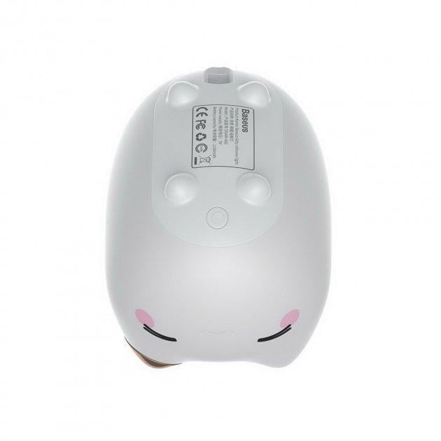 Світильник-нічник силіконовий Baseus Cute Series Kitty Silicone Night Light DGAM-A02 White - фото 2