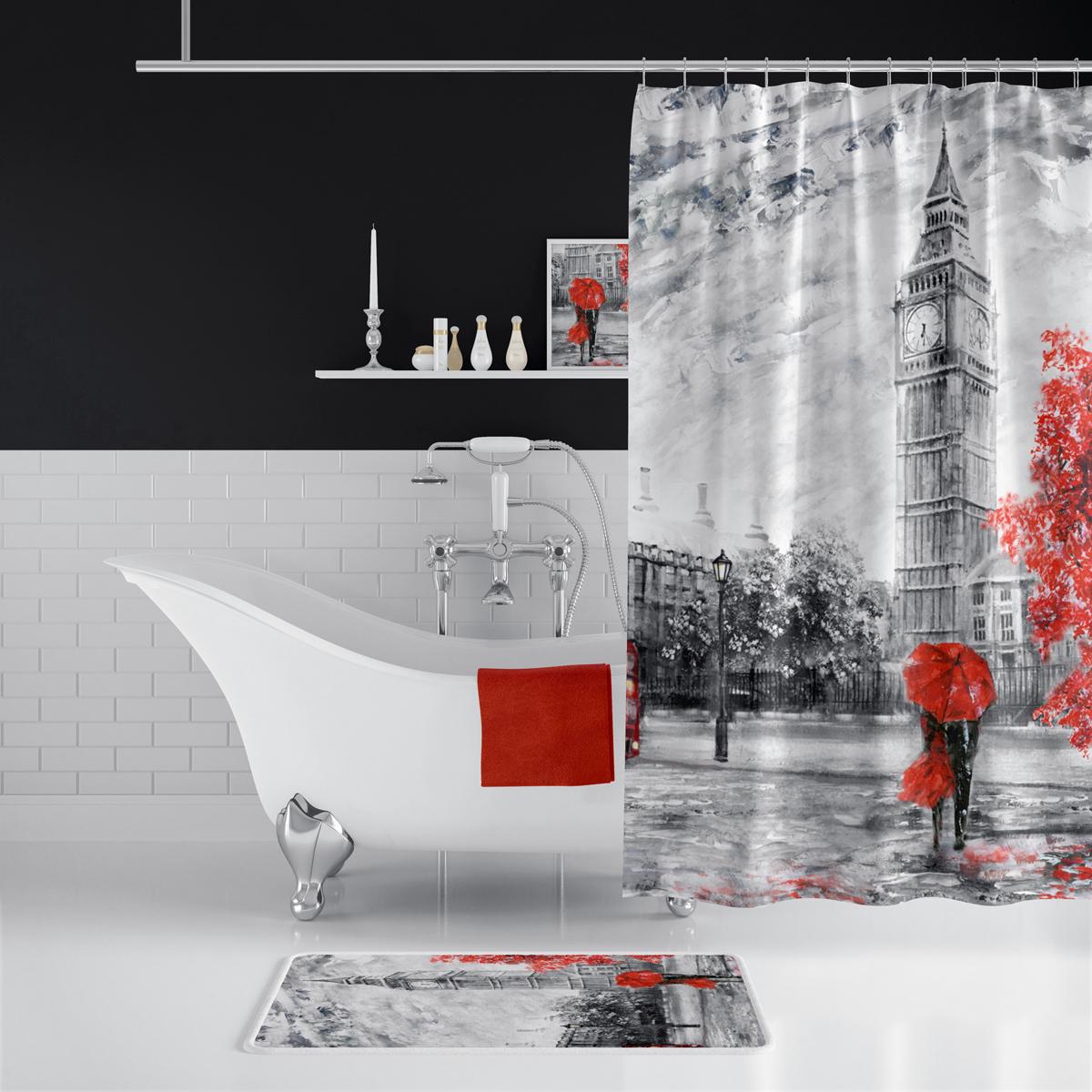 Штора для ванной Tropikhome Big Ben 180x200 см (26314816)