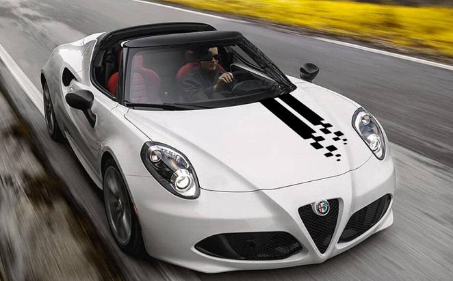 Полосы на капот авто 3D Tuning Studio Шашки 900х90х0,060 мм 2 шт. (9052)