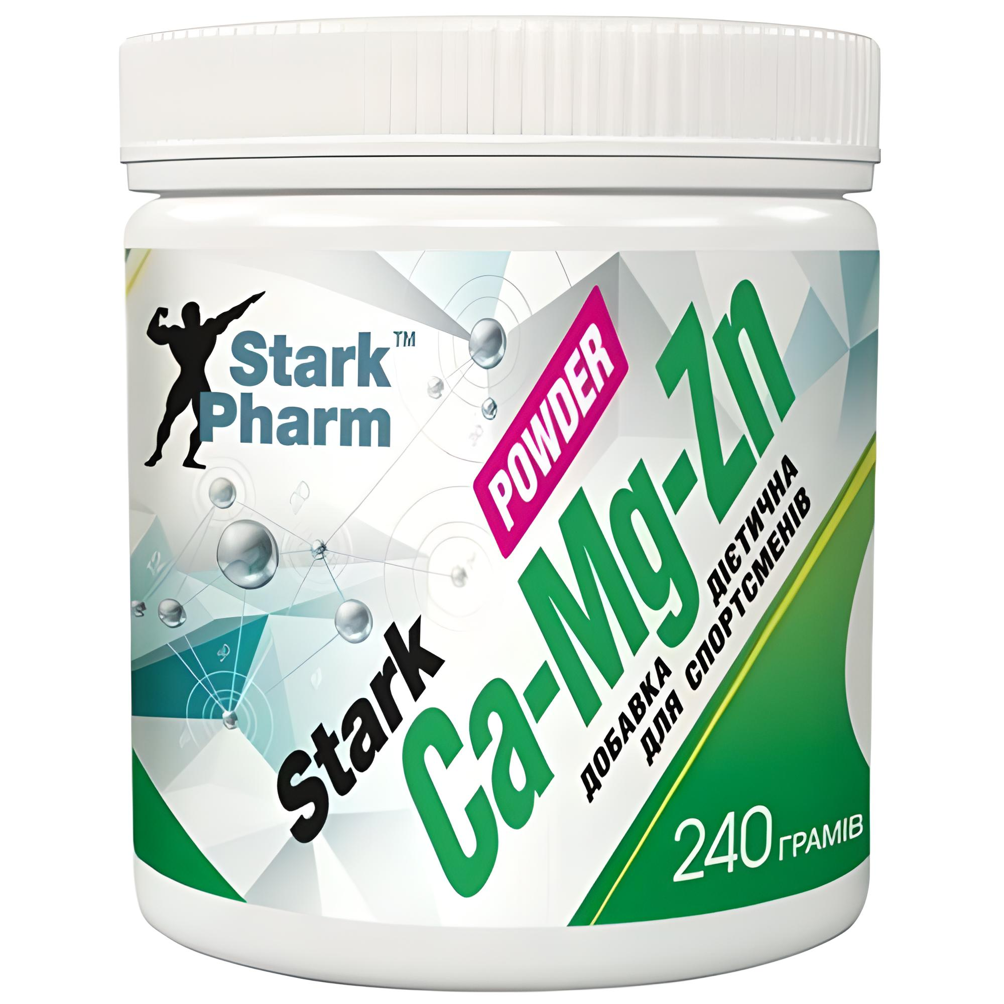 Мультиминералы для спорта Stark Pharm Stark Ca-Mg-Zinc 240 г 62 порции Pure Мультиминералы для спорта Stark Pharm Stark Ca-Mg-Zinc 240 г 62 порции Pure