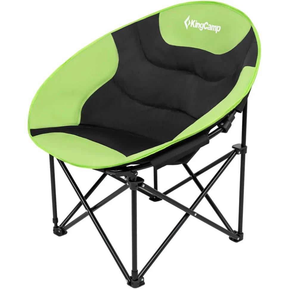 Туристическое кресло раскладное KingCamp Comfort Moon Black/Green (KC3816_BLACK/GRASSGR)