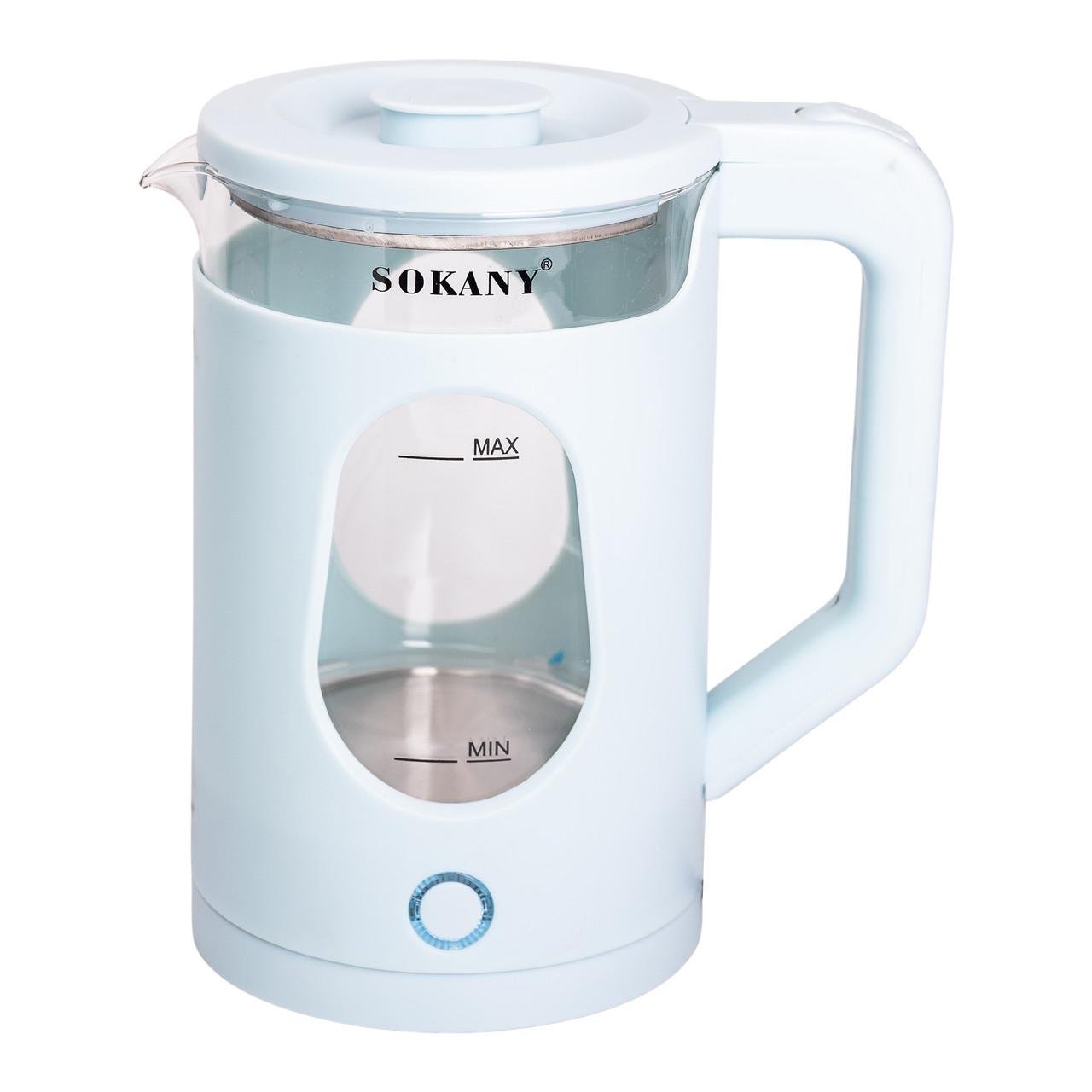 Електрочайник Sokany SK-SH-1071 2000 Вт 2,3 л Ментоловий (SK-SH-1071BL) - фото 8 Електрочайник Sokany SK-SH-1071 2000 Вт 2,3 л Ментоловий (SK-SH-1071BL) - фото 8