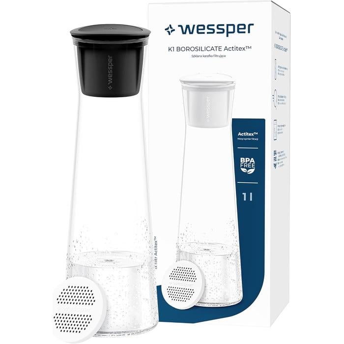 Графин стеклянный Wessper для фильтрации воды 1 л (34067838) Графин стеклянный Wessper для фильтрации воды 1 л (34067838)