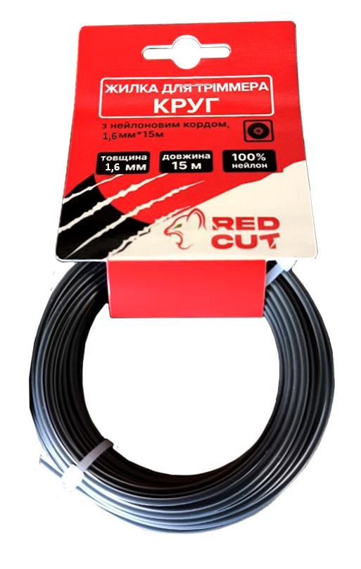 Жилка для тримера Red Cut Коло з нейлоновим кордом 1,6 мм/15 м (35-15416)