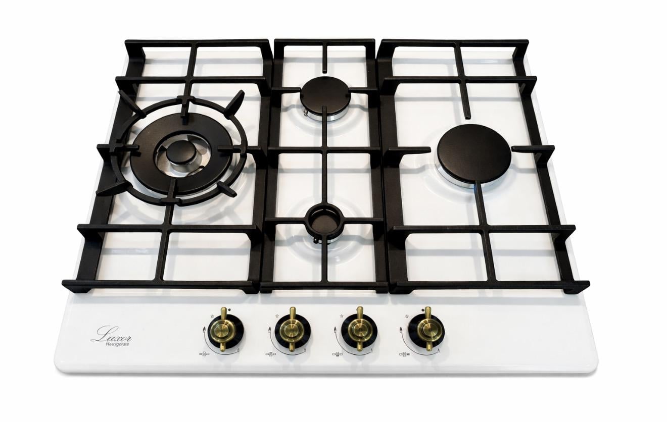 Варочная газовая поверхность Luxor 650 WH Emaille Turbo Wok Italy Kup с круглой подставкой для Wok