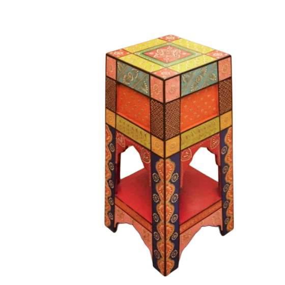 Табурет с полкой Арт.2104 №2 из дерева манго (9140205)