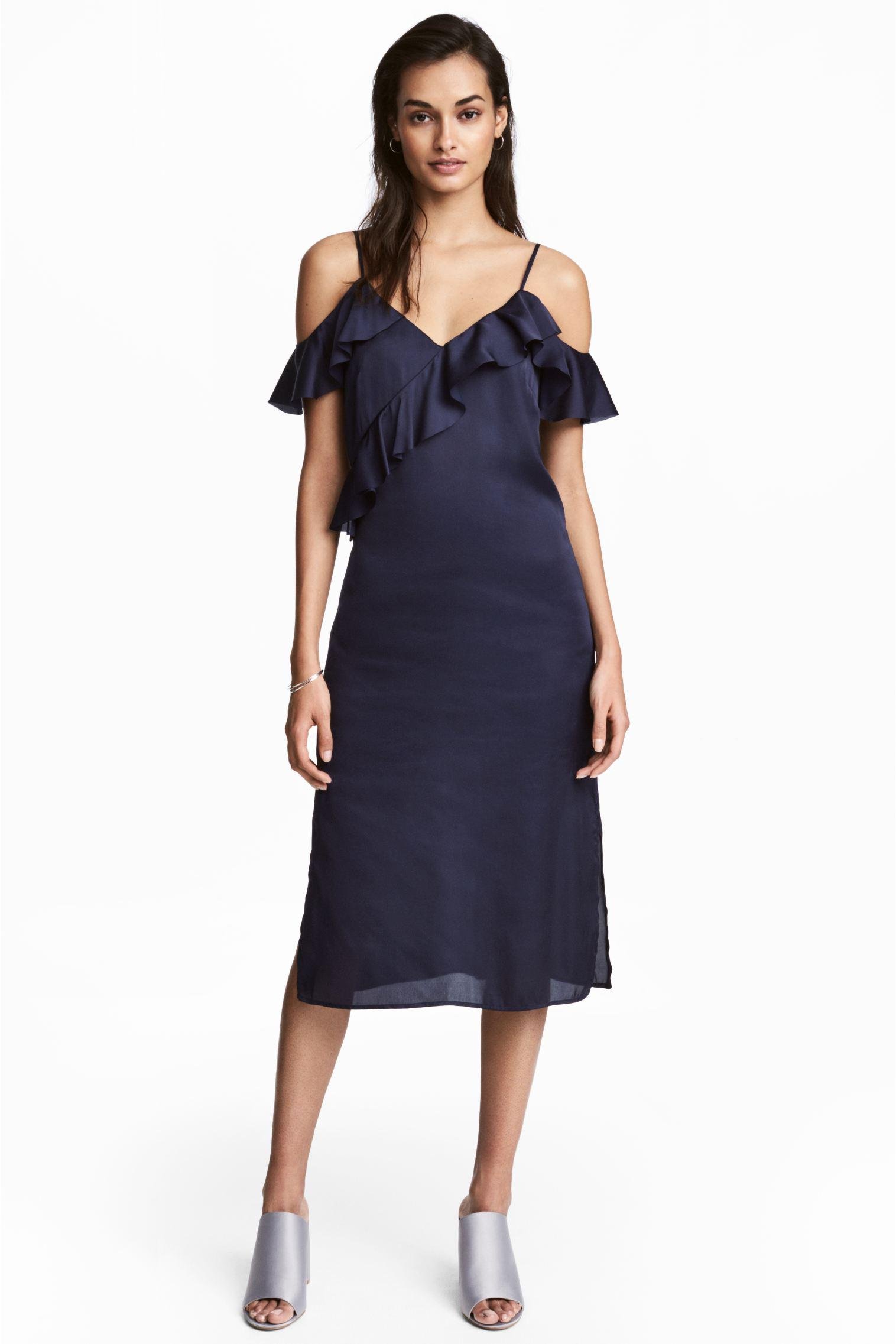 Сарафан атласный р. 34 Темно-синий (4978165log)