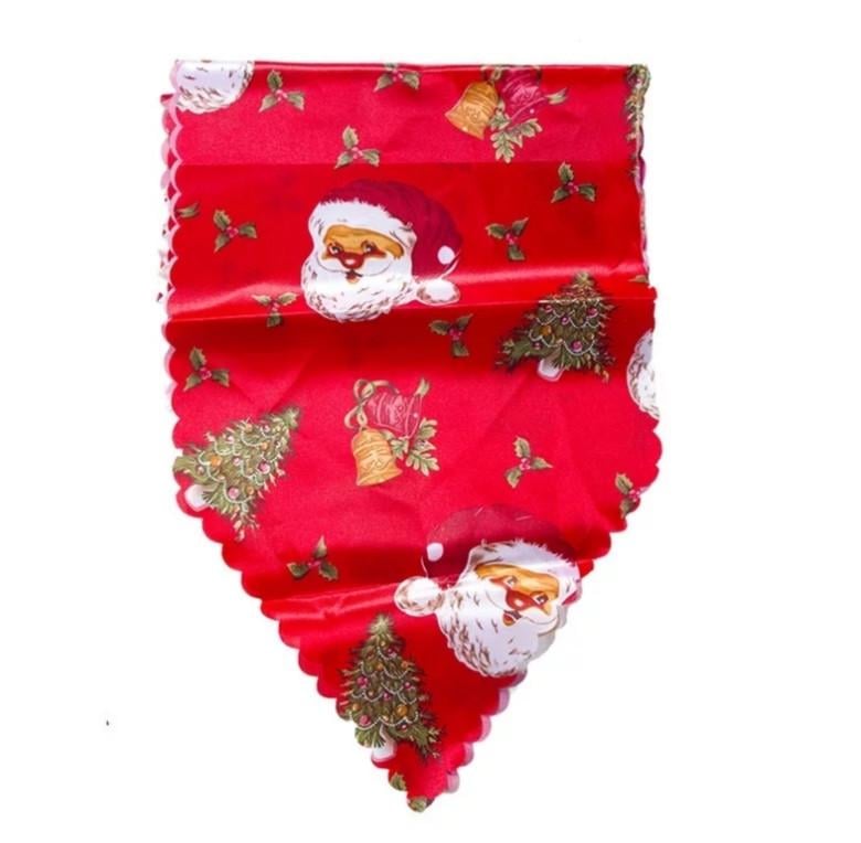 Скатертина новорічна тонка 170x34 см Червоний (36100) Скатертина новорічна тонка 170x34 см Червоний (36100)