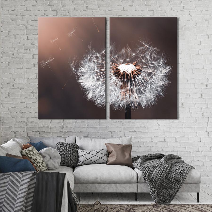 Картина на холсте Нежный одуванчик на ветру 165x122 см (829-2)
