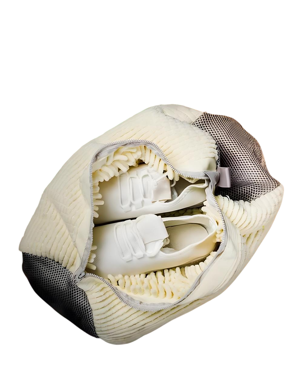 Мішок для прання взуття кросівок з мікрофіброю для пральної машини 39x19 см Бежевий Мішок для прання взуття кросівок з мікрофіброю для пральної машини 39x19 см Бежевий