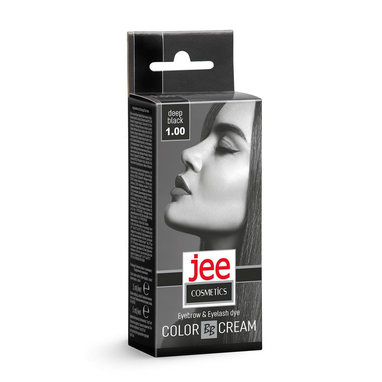 Крем-краска для бровей и ресниц JEE Cosmetics тон №1-00 Глубокий черный (2209382628)