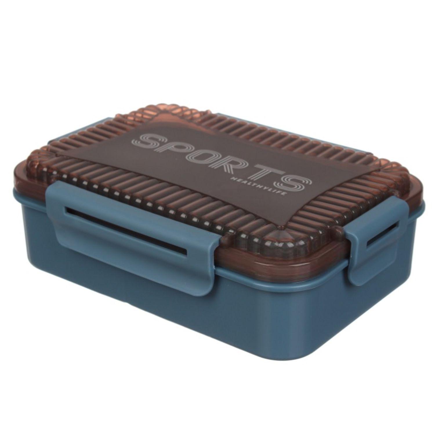 Ланч-бокс 3-х секционный 1500 мл Синий (2401)