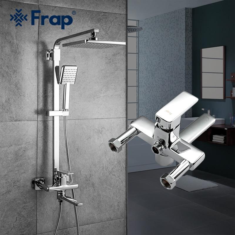 Душевая система Frap H60 F2460 поворотный излив-переключатель на лейку/душ 1 режим Хром - фото 3
