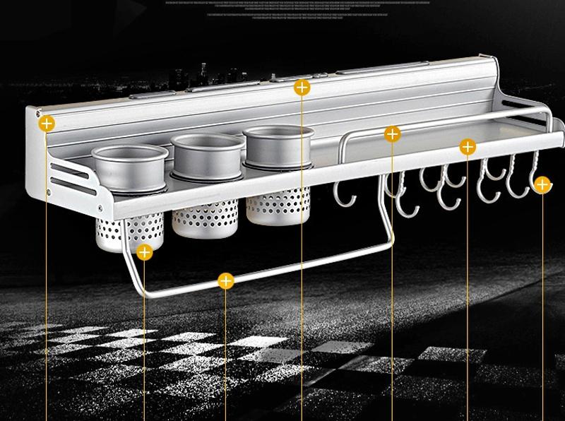 Полиця органайзер для кухні 70 см Срібний (36911) - фото 7 Полиця органайзер для кухні 70 см Срібний (36911) - фото 7