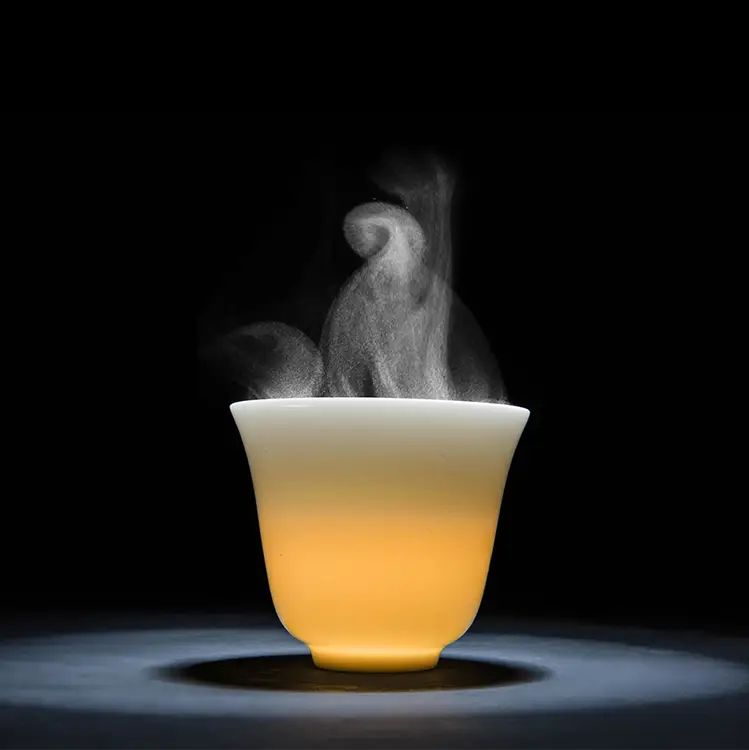 Пиала китайская для чайной церемонии Белая Яшма фарфоровая 50 мл Белый (911) - фото 6