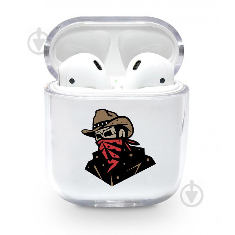 Прозрачный силиконовый чехол Apple AirPods с рисунком - Biker (KAP1184)