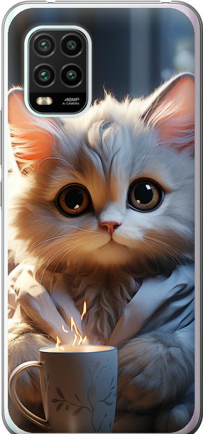 Чехол на Xiaomi Mi 10 Lite White cat (5646t-1924-42517)