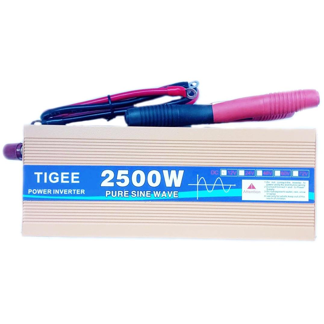 Автомобильный инвертор Tigee Power Inverter 021 c 12V на 220V 2500W чистая синусоида Yellow (11063) - фото 2