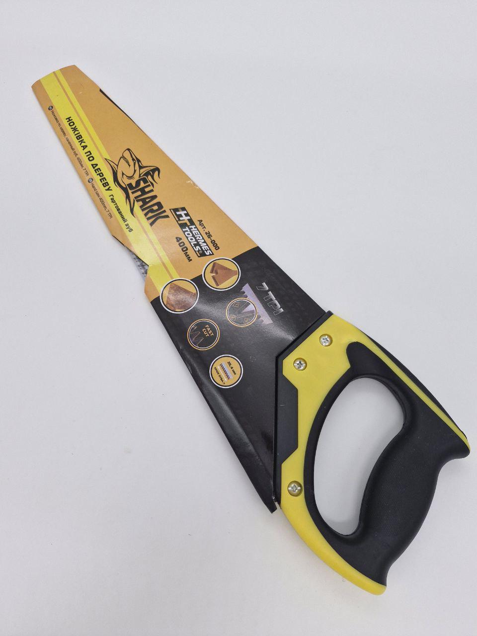Ножовка по дереву HT HERMES TOOLS Shark 400 мм (26-000) - фото 3 Ножовка по дереву HT HERMES TOOLS Shark 400 мм (26-000) - фото 3