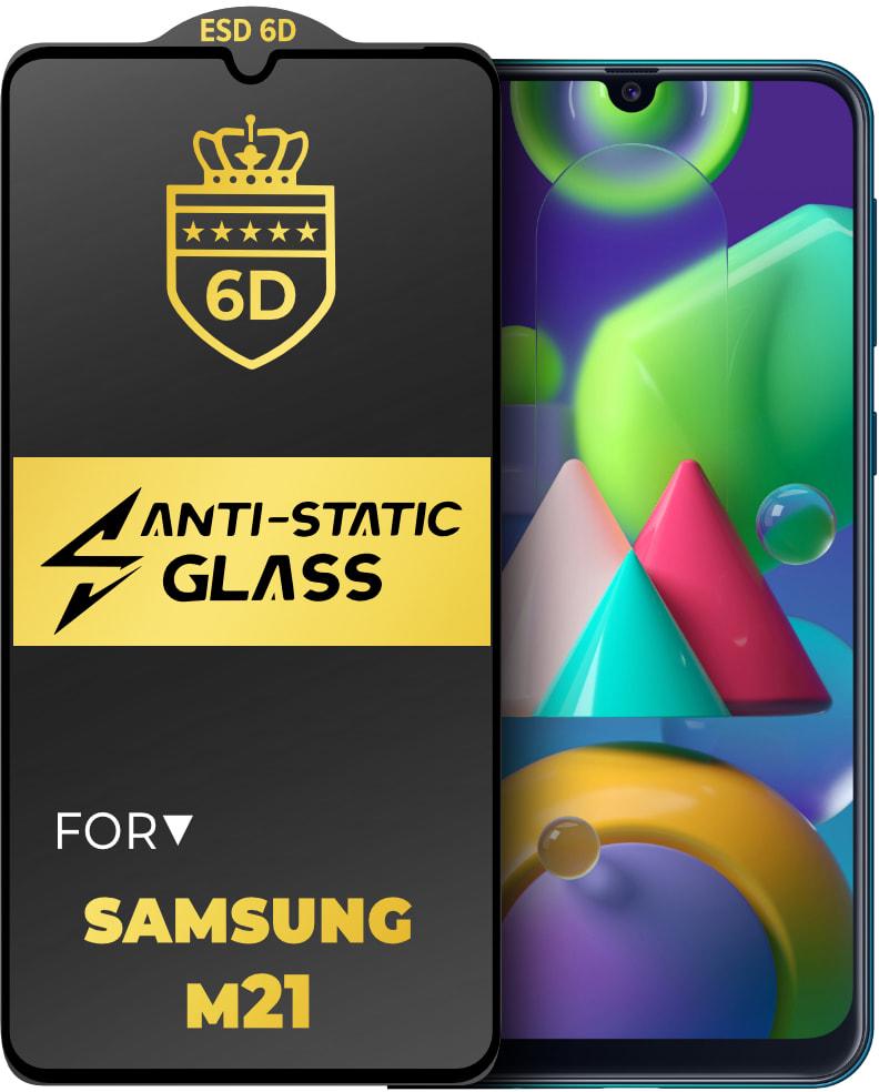 Скло захисне 6D Anti-Static Samsung Galaxy M21 M215 Glass Shield (34188)