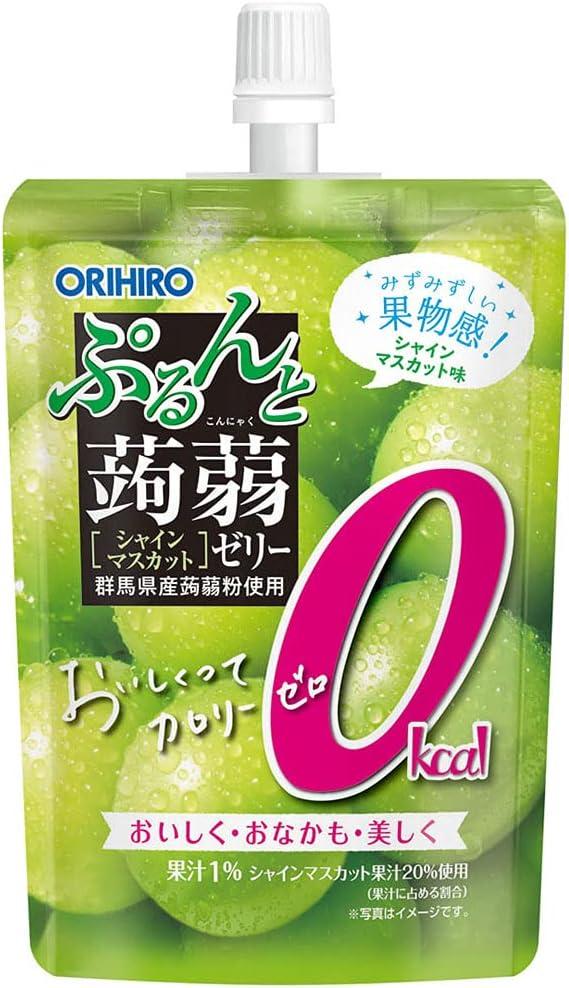 Цукерка японська рідке желе Orihiro Konjac Jerry Standing Pouch Zero calories Shine Muscat 130 г (2132741110)