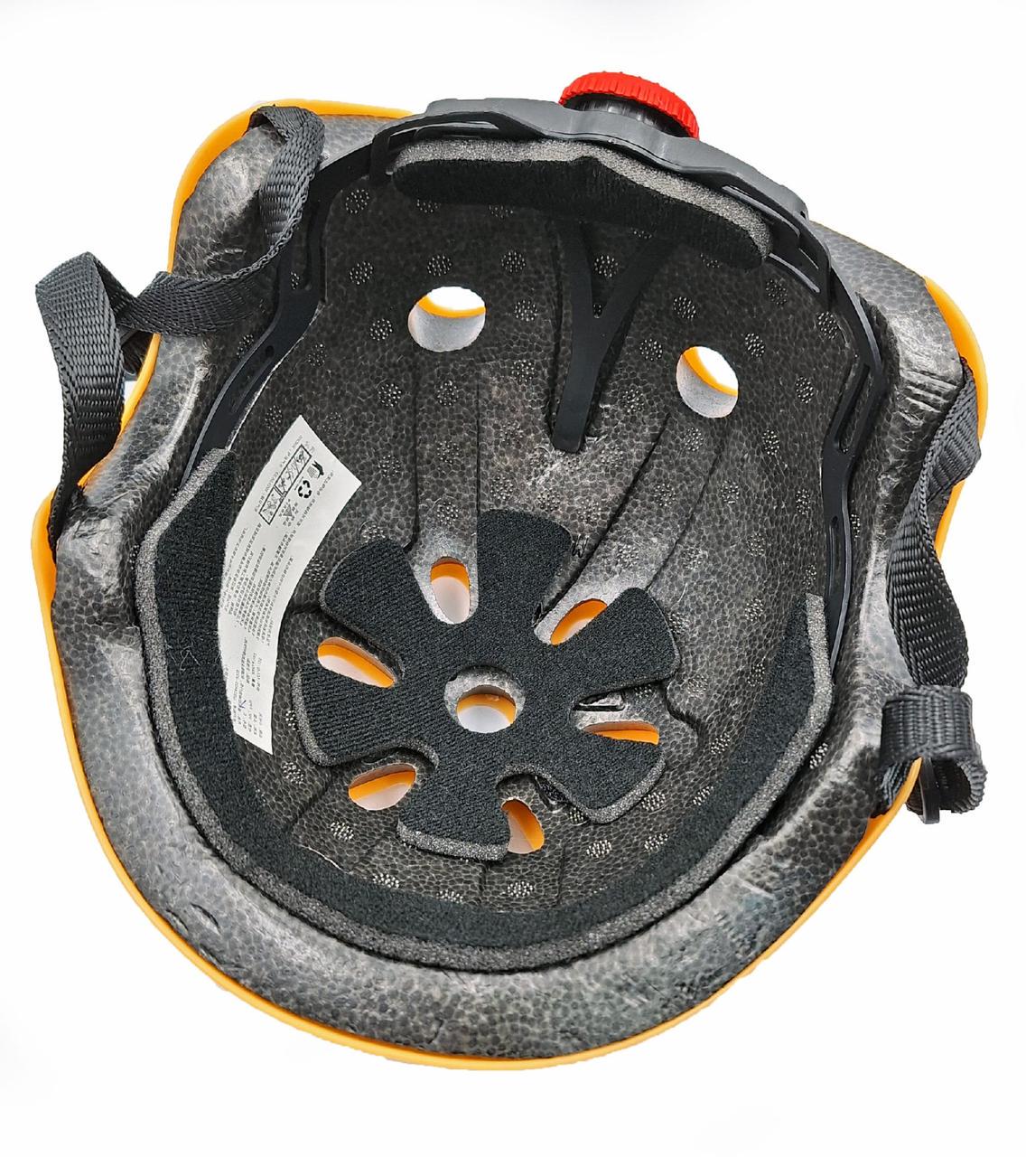 Комплект дитячий шолом та захист Yongkang GB24429-2009 S Динозавр р. 5-9 Жовтогарячий (G0001138) - фото 6 Комплект дитячий шолом та захист Yongkang GB24429-2009 S Динозавр р. 5-9 Жовтогарячий (G0001138) - фото 6