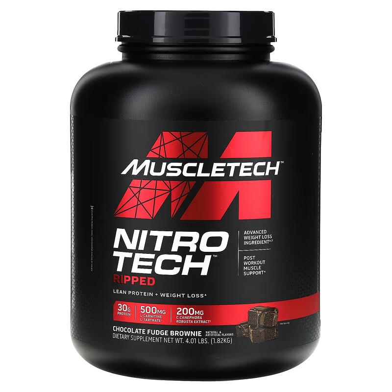 Протеин MuscleTech Nitro Tech Ripped Lean Protein Weight Loss Chocolate Fudge Brownie 1820 г