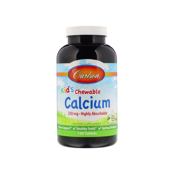 Микроэлемент кальций Carlson Labs Kid's Chewable Calcium Natural Vanilla Flavor 250 мг 120 капсул (000000009)