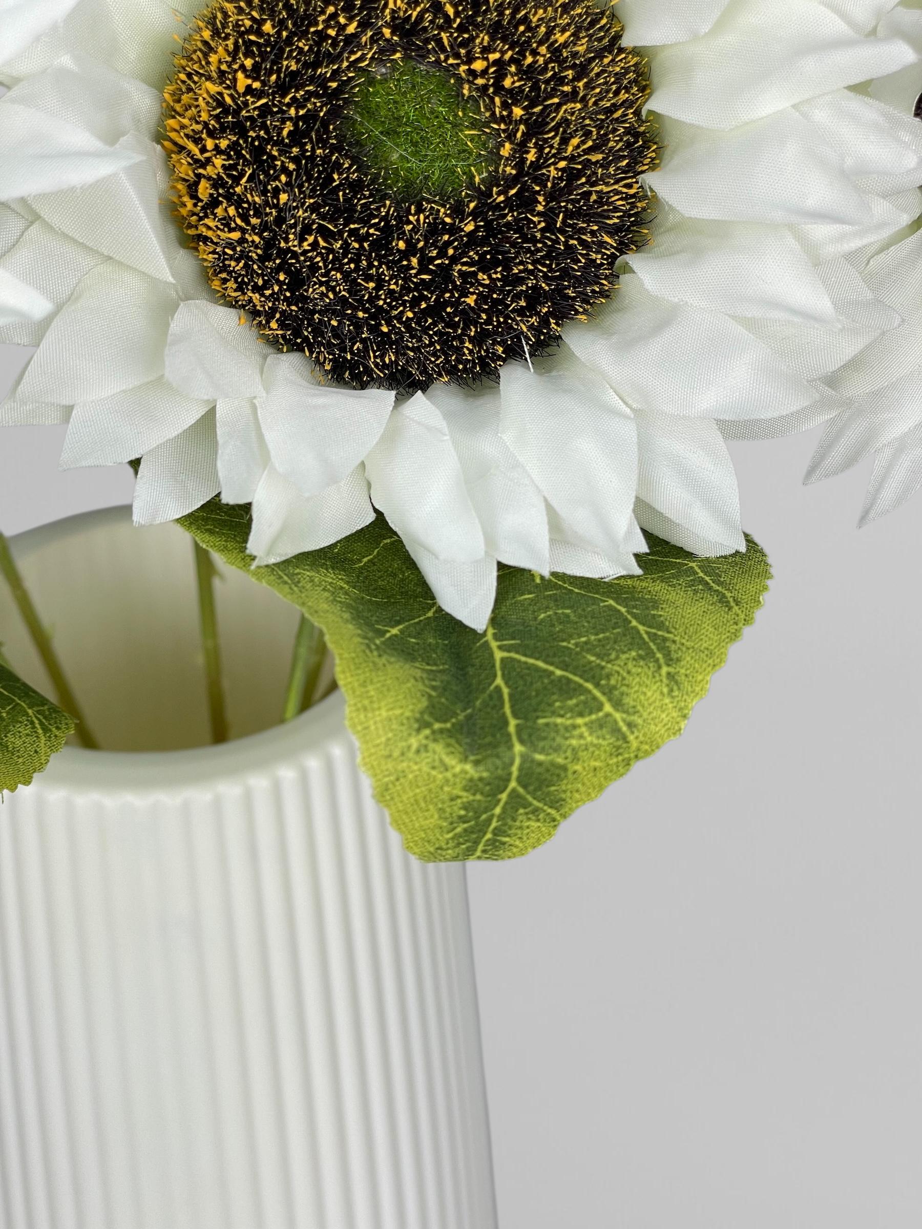 Штучний соняшник 12х48 см Білий (К13196) - фото 3