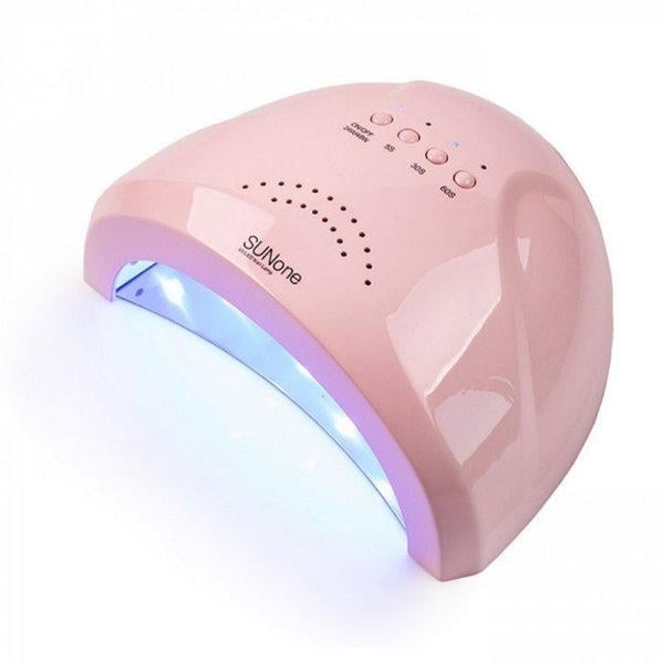 Лампа UV/LED SUNone для полімеризації гель-лаку 48 Вт Рожевий