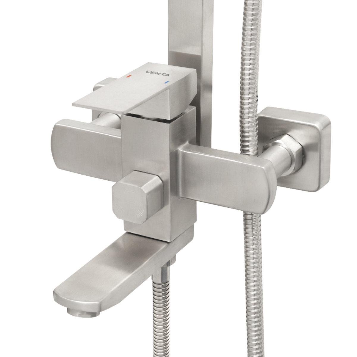 Душевая система тропический душ Venta VC603KS однорычажная в ванну нержавеющая сталь врезная Хром - фото 2