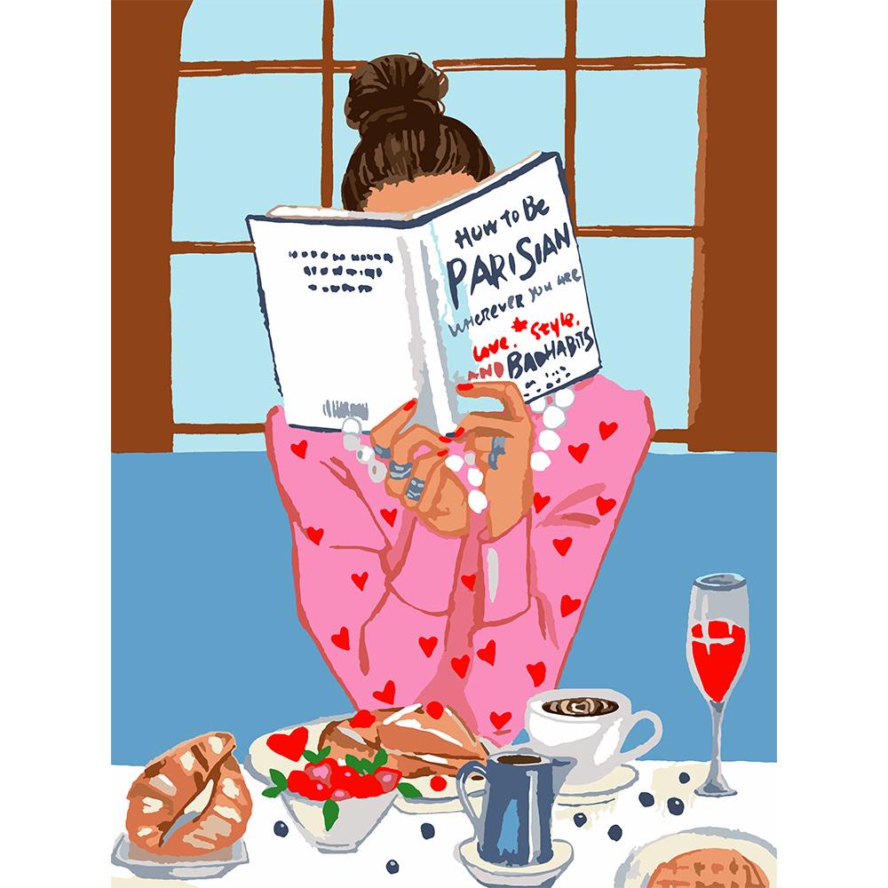 Картина по номерам SANTI Парижанка 30х40 см (954477)