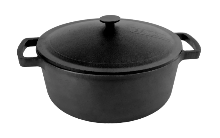 Каструля чавунна із чавунною кришкою Brizoll 6 л