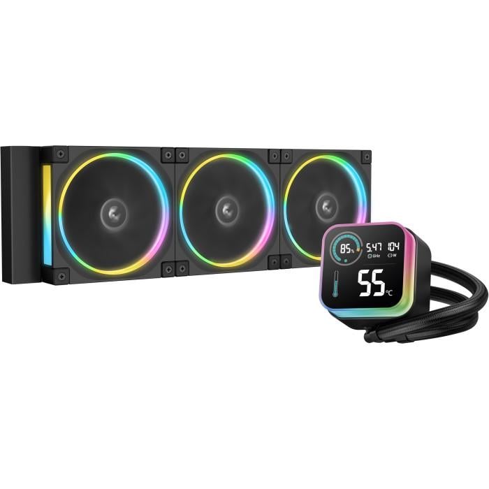 Система жидкостного охлаждения DeepCool LQ360 ​​Ultra ARGB 360 мм 3x120 мм 2150 об/мин Черный (R-LQ360-BKASMC-G-1)