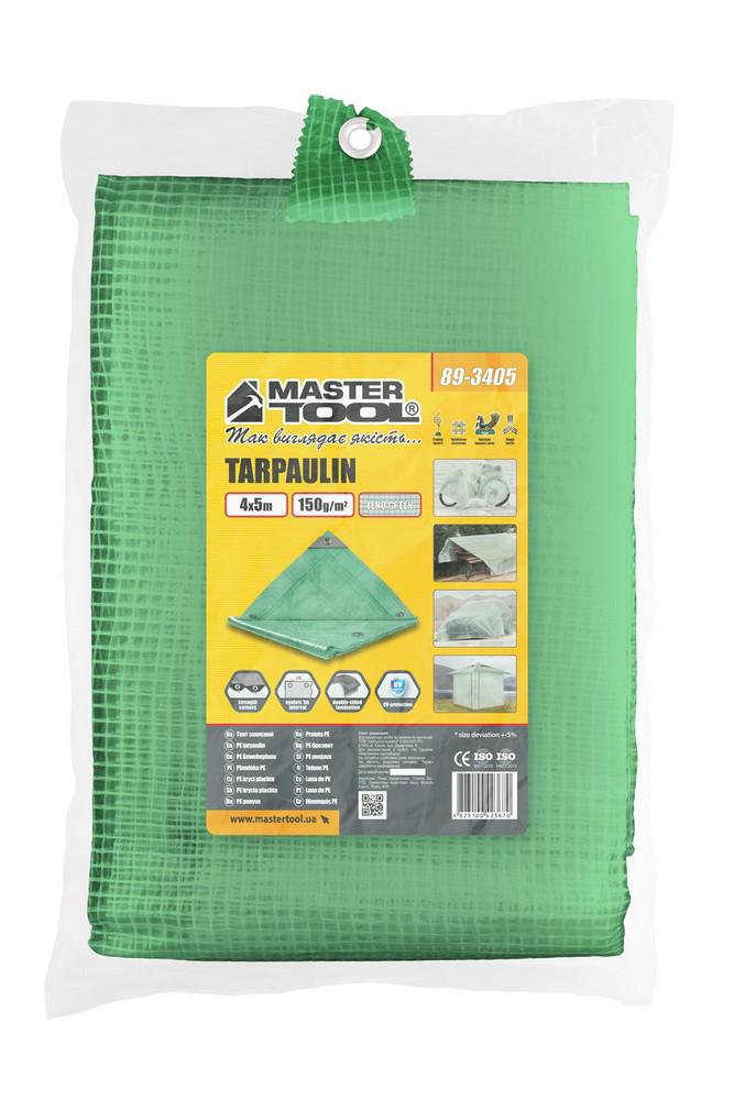 Тент MasterTool 4х5 м 150 г/м2 Leno green (89-3405) - фото 2 Тент MasterTool 4х5 м 150 г/м2 Leno green (89-3405) - фото 2