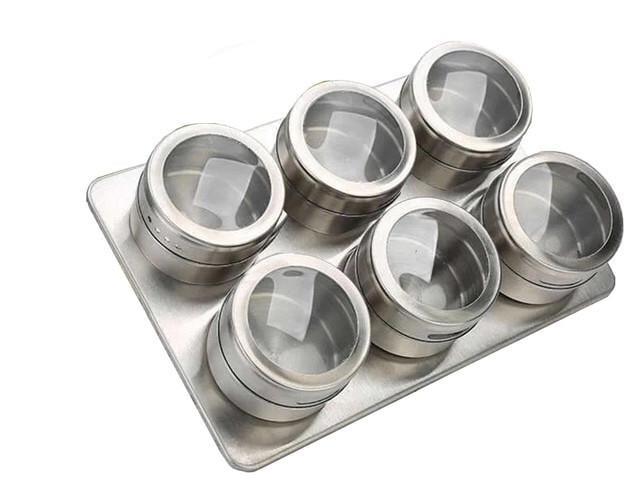 Набор для специй на магнитной подставке Benson 6 емкостей (BN-006)