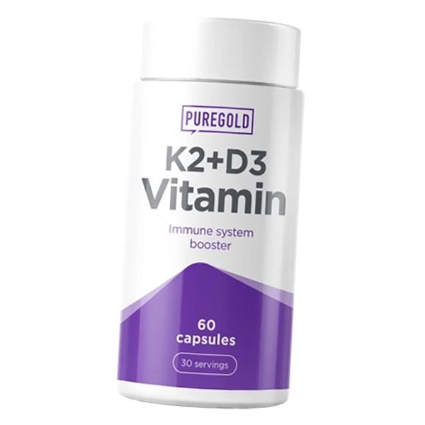 Вітамін Д3 та К2 Vitamin K2/D3 Pure Gold 60 капс. (36618003)