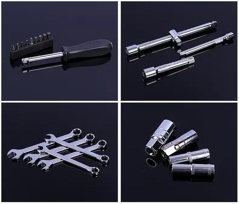 Набір інструментів на 151 предмет з тріскачкою ключами та насадками в кейсі - фото 7