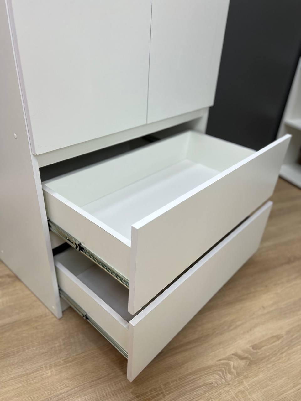 Шафа Кватро 2+2 з висувним вішаком 800х1990х470 мм Білий - фото 5 Шафа Кватро 2+2 з висувним вішаком 800х1990х470 мм Білий - фото 5