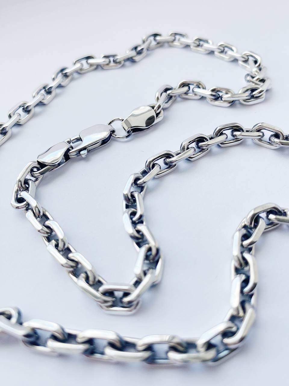 Цепь серебряная Якорь 65 см (10314587)