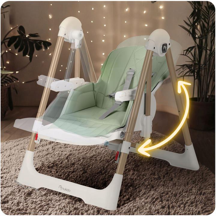 Стульчик-качели для кормления Nukido Elite 3в1 Green (700803) - фото 7 Стульчик-качели для кормления Nukido Elite 3в1 Green (700803) - фото 7