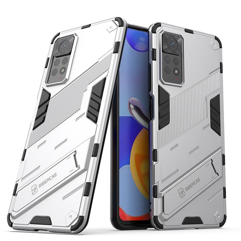 Защитный чехол BIBERCAS для Xiaomi Redmi Note 11 Pro (4G/5G) (с подставкой) White (31157-29)