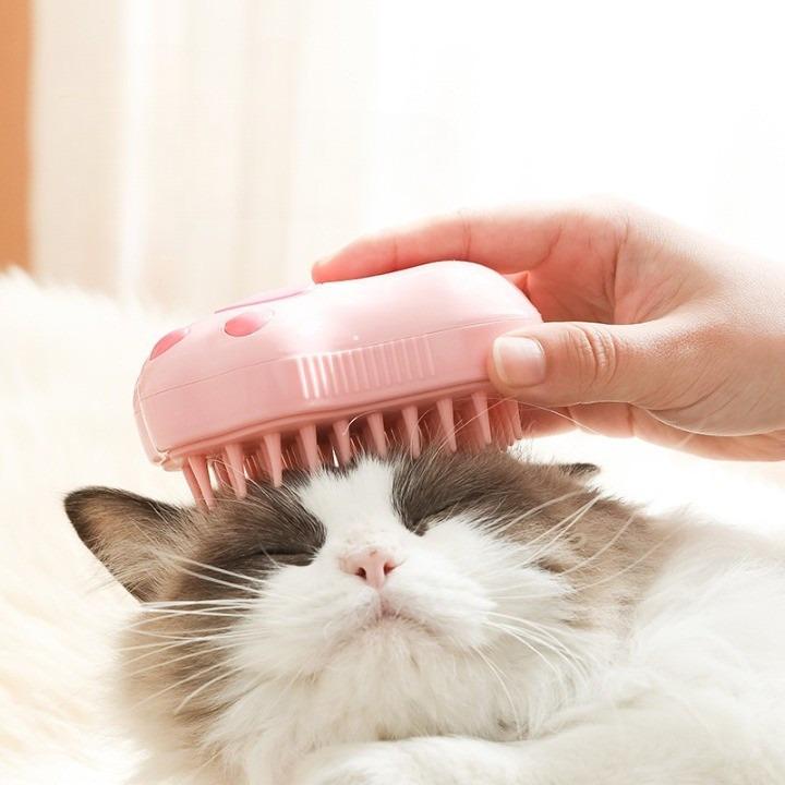 Щетка массажная для вычесывания шерсти у животных с USB зарядкой Pet Spa - фото 6