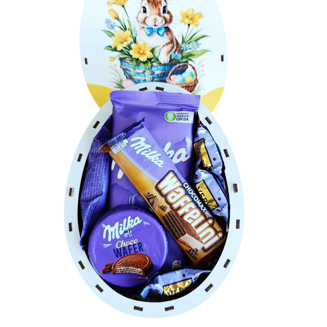 Бокс пасхальный со сладостью мелкая для ребенка или девушки (ar402-2)