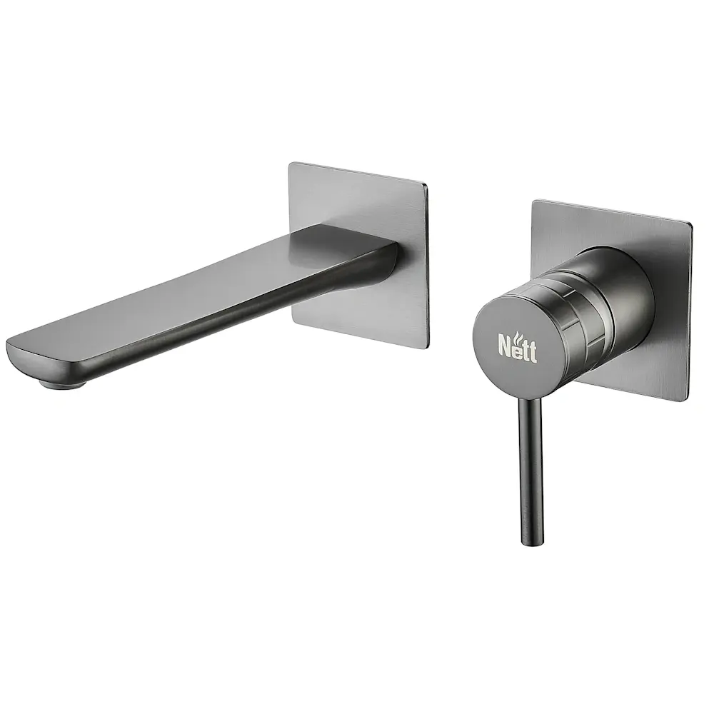 Смеситель для раковины Nett QGr-99 скрытого монтажа Графит матовый (NET-081174)