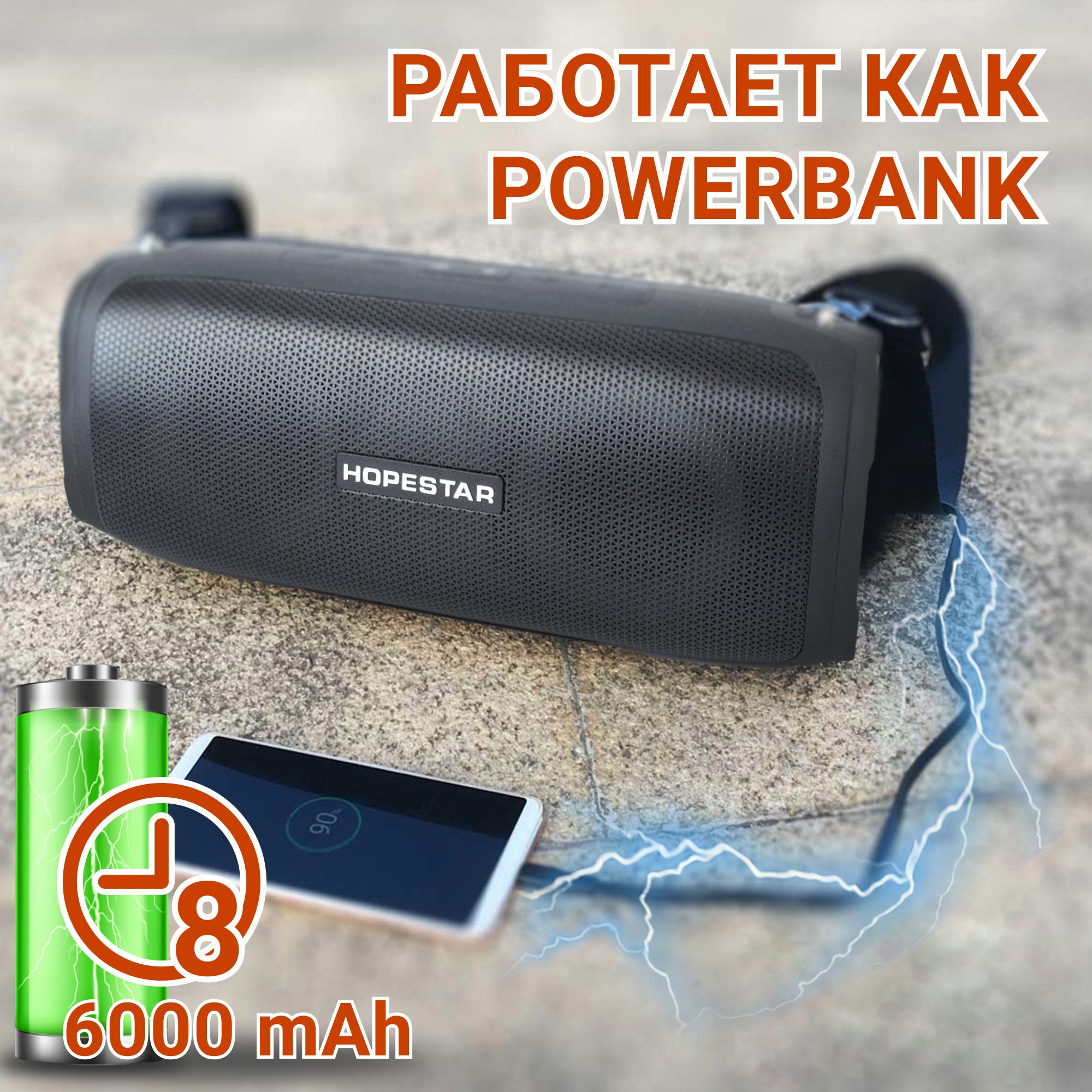 Акустическая система Hopestar А6 Party Серый - фото 8