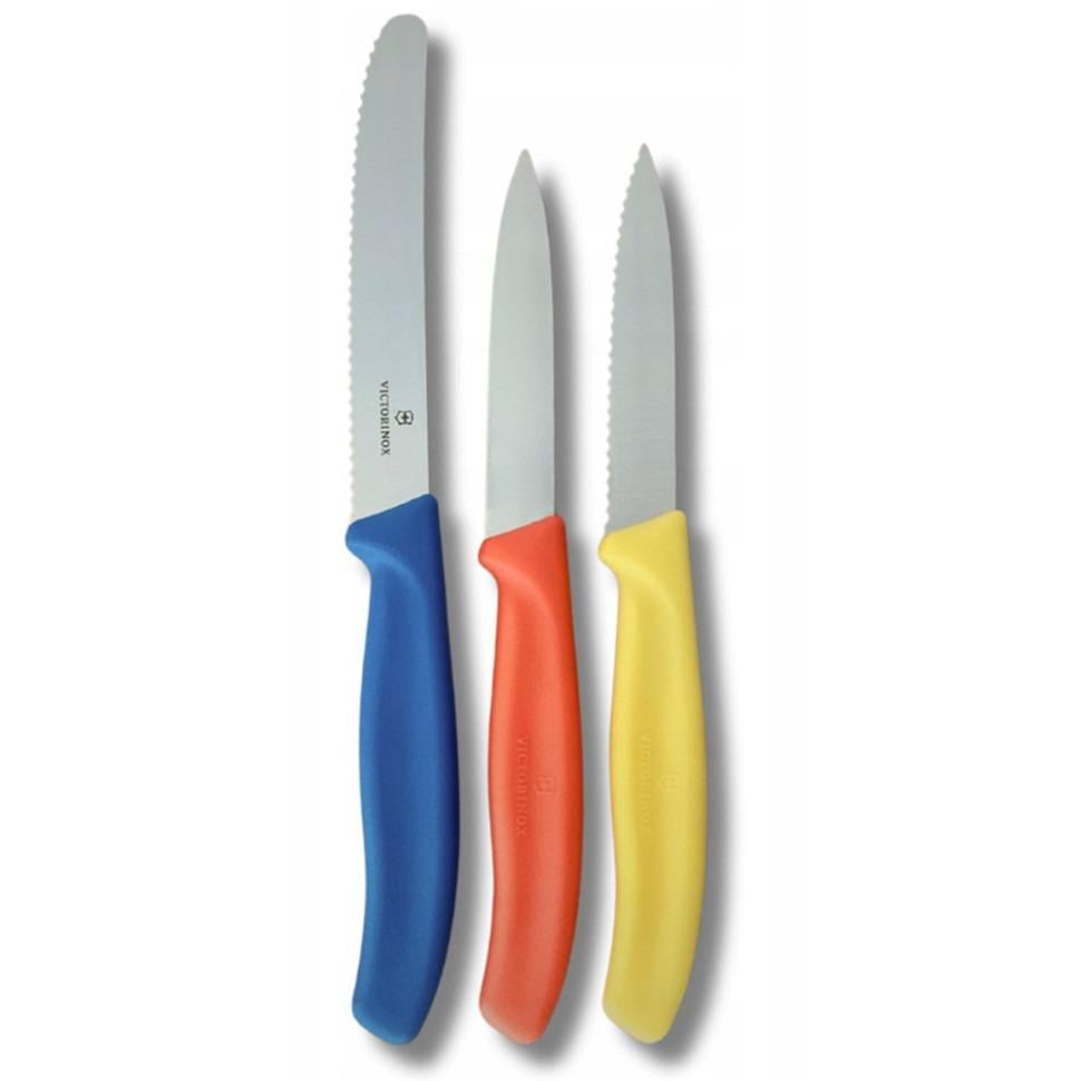 Набір кухонних ножів для овочів Victorinox Swiss Classic 11 см 8 см 3 шт. сталь (Vx67116.32C1)