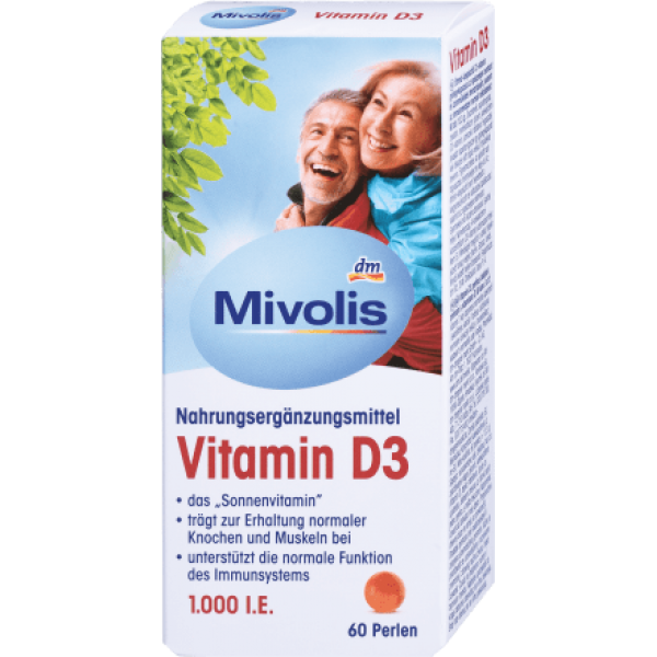 Витамин D3 Mivolis Vitamin D3 Perlen старше 50+ 60 капсул
